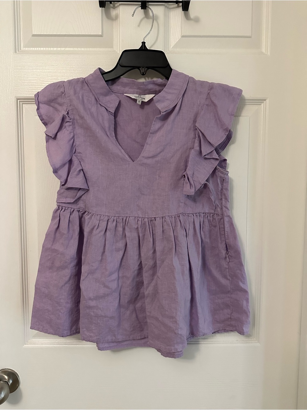 LaRoque | Lavender Ruffle Sleeve Top